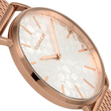 Buy Shop Coach Perry Silver Dial Rose Gold Mesh Bracelet Watch for Women - 14503386 USA Online