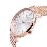 Buy Shop Coach Perry Silver Dial Rose Gold Mesh Bracelet Watch for Women - 14503386 USA Online