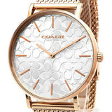 Buy Shop Coach Perry Silver Dial Rose Gold Mesh Bracelet Watch for Women - 14503386 USA Online