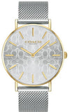 Buy Shop Coach Perry Silver Dial Silver Mesh Bracelet Watch for Women - 14503387 USA Online