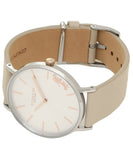 Buy Shop Coach Perry Silver DIal White Leather Strap Watch for Women - 14503116 USA Online