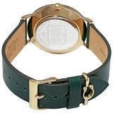 Buy Shop Coach Perry Green Dial Green Leather Strap Watch for Women - 14503383-C USA Online