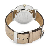 Buy Shop Coach Perry White Dial Beige Leather Strap Watch for Women - 14503157 USA Online