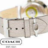 Buy Shop Coach Perry White Dial Beige Leather Strap Watch for Women - 14503157 USA Online