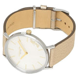 Buy Shop Coach Perry White Dial Beige Leather Strap Watch for Women - 14503157 USA Online
