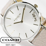 Buy Shop Coach Perry White Dial Beige Leather Strap Watch for Women - 14503157 USA Online