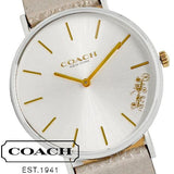 Buy Shop Coach Perry White Dial Beige Leather Strap Watch for Women - 14503157 USA Online