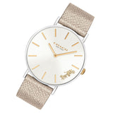 Buy Shop Coach Perry White Dial Beige Leather Strap Watch for Women - 14503157 USA Online
