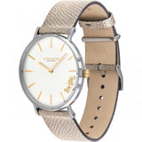 Buy Shop Coach Perry White Dial Beige Leather Strap Watch for Women - 14503157 USA Online