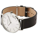 Buy Shop Coach Perry White Dial Black Leather Strap Watch for Women - 14503115 USA Online