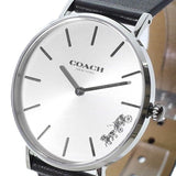 Buy Shop Coach Perry White Dial Black Leather Strap Watch for Women - 14503115 USA Online