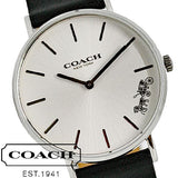 Buy Shop Coach Perry White Dial Black Leather Strap Watch for Women - 14503115 USA Online