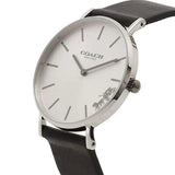 Buy Shop Coach Perry White Dial Black Leather Strap Watch for Women - 14503115 USA Online