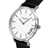 Buy Shop Coach Perry White Dial Black Leather Strap Watch for Women - 14503115 USA Online