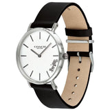 Buy Shop Coach Perry White Dial Black Leather Strap Watch for Women - 14503115 USA Online