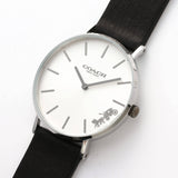 Buy Shop Coach Perry White Dial Black Leather Strap Watch for Women - 14503115 USA Online