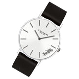 Buy Shop Coach Perry White Dial Black Leather Strap Watch for Women - 14503115 USA Online