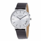 Buy Shop Coach Perry White Dial Black Leather Strap Watch for Women - 14503115 USA Online