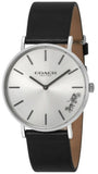 Buy Shop Coach Perry White Dial Black Leather Strap Watch for Women - 14503115 USA Online