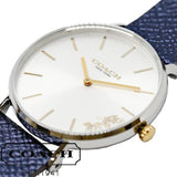 Buy Shop Coach Perry White Dial Blue Leather Strap Watch for Women - 14503156 USA Online