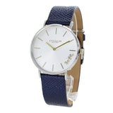 Buy Shop Coach Perry White Dial Blue Leather Strap Watch for Women - 14503156 USA Online