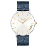 Buy Shop Coach Perry White Dial Blue Leather Strap Watch for Women - 14503156 USA Online