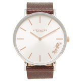 Buy Shop Coach Perry White Dial Brown Leather Strap Watch for Women - 14503154 USA Online