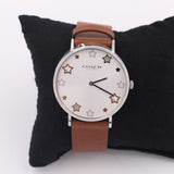 Buy Shop Coach Perry White Dial Brown Leather Strap Watch for Women - 14503242 USA Online