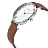 Buy Shop Coach Perry White Dial Brown Leather Strap Watch for Women - 14503242 USA Online