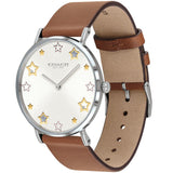 Buy Shop Coach Perry White Dial Brown Leather Strap Watch for Women - 14503242 USA Online
