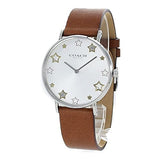 Buy Shop Coach Perry White Dial Brown Leather Strap Watch for Women - 14503242 USA Online