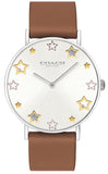 Buy Shop Coach Perry White Dial Brown Leather Strap Watch for Women - 14503242 USA Online