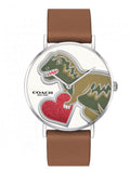 Buy Shop Coach Perry White Dial Brown Leather Strap Watch for Women - 14503514 USA Online