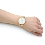 Buy Shop Coach Perry White Dial Gold Mesh Bracelet Watch for Women - 14503125 USA Online