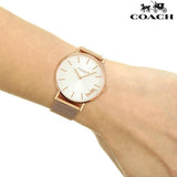 Buy Shop Coach Perry White Dial Gold Mesh Bracelet Watch for Women - 14503125 USA Online