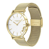 Buy Shop Coach Perry White Dial Gold Mesh Bracelet Watch for Women - 14503125 USA Online