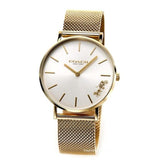 Buy Shop Coach Perry White Dial Gold Mesh Bracelet Watch for Women - 14503125 USA Online