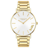 Buy Shop Coach Perry White Dial Gold Steel Strap Watch for Women - 14503345 USA Online