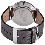 Buy Shop Coach Perry White Dial Grey Leather Strap Watch for Women - 14503155 USA Online