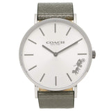 Buy Shop Coach Perry White Dial Grey Leather Strap Watch for Women - 14503155 USA Online