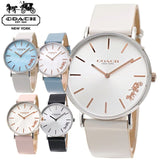 Buy Shop Coach Perry White Dial Pink Leather Strap Watch for Women - 14503118 USA Online
