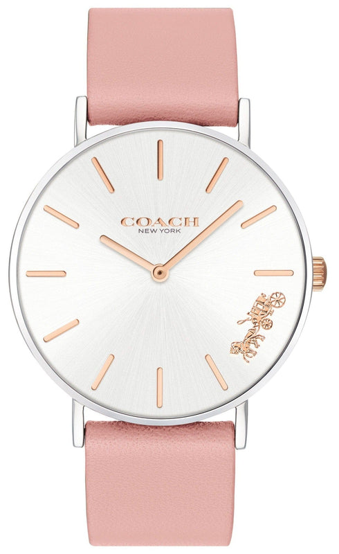 Buy Shop Coach Perry White Dial Pink Leather Strap Watch for Women - 14503118 USA Online