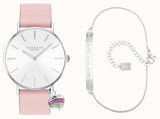 Buy Shop Coach Perry White Dial Pink Leather Strap Watch for Women - 14503128 USA Online