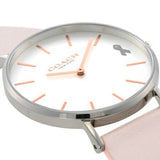 Buy Shop Coach Perry White Dial Pink Leather Strap Watch for Women - 14503128 USA Online