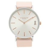 Buy Shop Coach Perry White Dial Pink Leather Strap Watch for Women - 14503128 USA Online