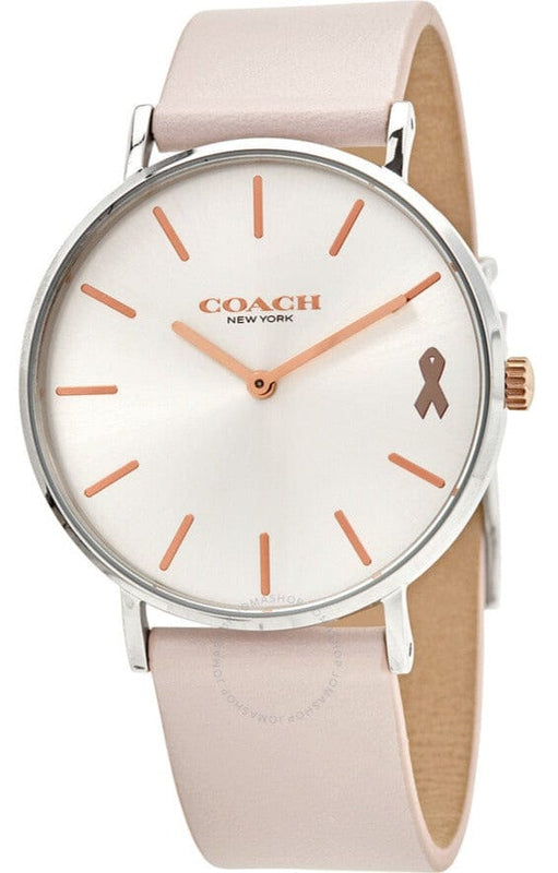 Buy Shop Coach Perry White Dial Pink Leather Strap Watch for Women - 14503128 USA Online