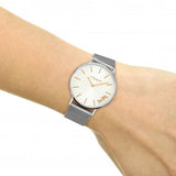 Buy Shop Coach Perry White Dial Silver Mesh Bracelet Watch for Women - 14503124 USA Online