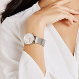 Buy Shop Coach Perry White Dial Silver Mesh Bracelet Watch for Women - 14503124 USA Online