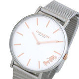 Buy Shop Coach Perry White Dial Silver Mesh Bracelet Watch for Women - 14503124 USA Online