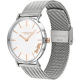 Buy Shop Coach Perry White Dial Silver Mesh Bracelet Watch for Women - 14503124 USA Online
